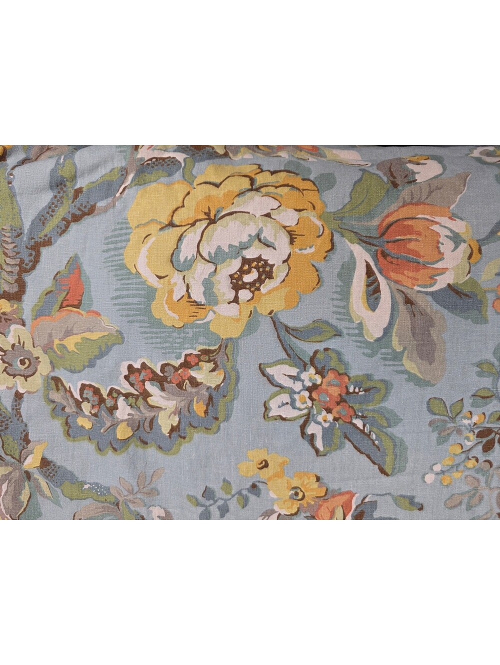Pottery Barn Vanessa Floral Palampore King Duvet CoverOnly Blue Aqua Linen Blend